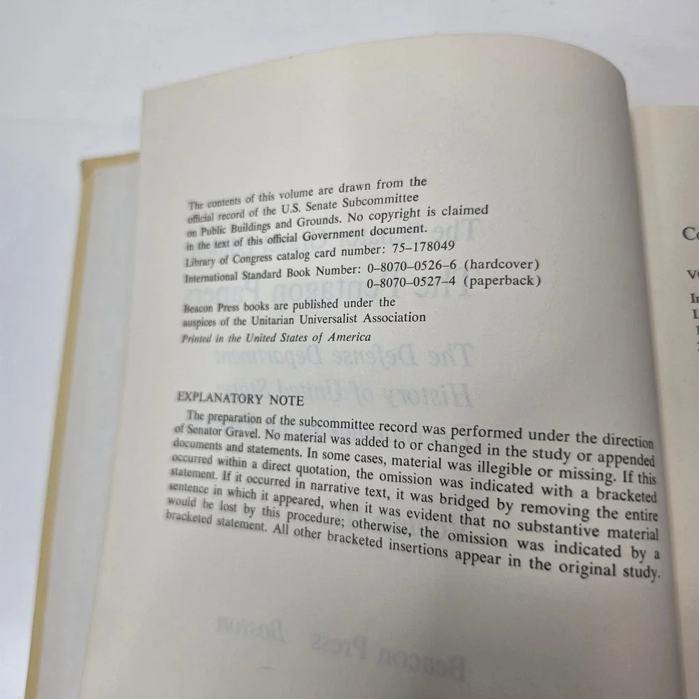 The Pentagon Papers Volume III 3 Senator Gravel Edition 1971 1st Ed Hardcover